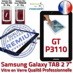 TAB Verre Samsung Tactile 2 Galaxy P3110 Assemblée Prémonté Qualité N Ecran GT-P3110 en Vitre 7 GT Noire PREMIUM TAB2 LCD Supérieure Adhésif