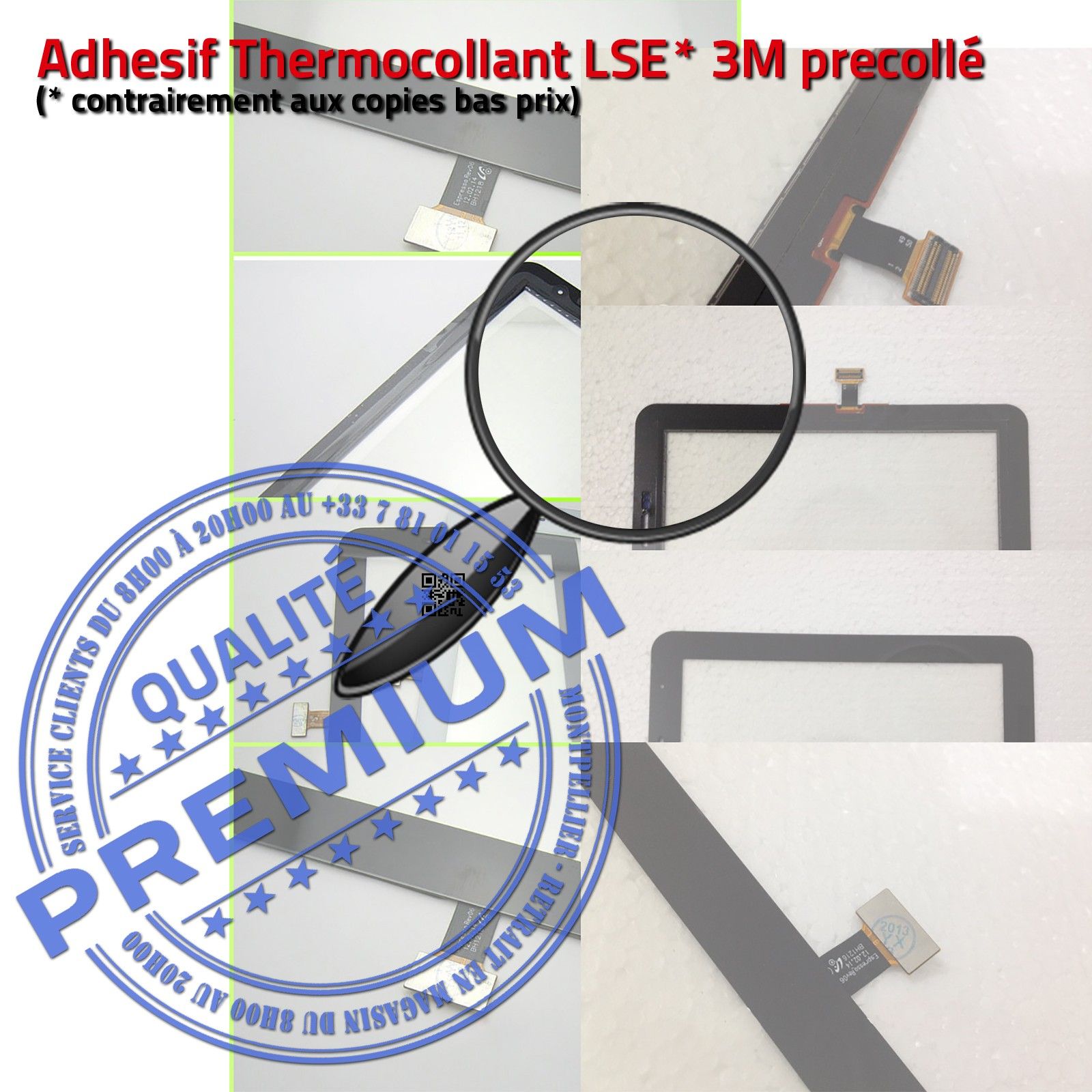 Vitre Tactile Assemblée Prémonté Samsung GT P3100 TAB2 Ecran Verre PREMIUM Noir