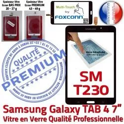 7 Adhésif Noire Supérieure Vitre Qualité Galaxy Tactile PREMIUM Samsung SM-T230 Assemblée Ecran TAB4 Prémonté inch Verre LCD N