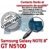 Samsung Galaxy NOTE GT-N5100 C Contacts Nappe USB Charge Doré Connecteur de N5100 Chargeur OFFICIELLE ORIGINAL Micro Réparation GT Qualité