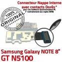 Samsung Galaxy GT-N5100 NOTE C ORIGINAL GT Doré Charge Qualité Nappe Contact MicroUSB OFFICIELLE N5100 Connecteur de Chargeur Réparation