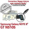 Samsung Galaxy NOTE GT-N5105 C Qualité Contacts Réparation Connecteur Micro Doré USB Charge Nappe Chargeur ORIGINAL N5105 OFFICIELLE GT de