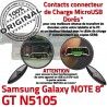 GT-N5105 Micro USB NOTE Charge Contact MicroUSB Galaxy Qualité Doré de Nappe Réparation OFFICIELLE ORIGINAL Samsung GT Connecteur Chargeur N5105