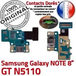 Réparation Charge Contacts de OFFICIELLE Samsung Galaxy Nappe C GT-N5110 N5110 Connecteur Chargeur USB GT Qualité Doré ORIGINAL Micro NOTE