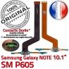 Samsung Galaxy NOTE SM-P605 C Charge MicroUSB SM Contacts Nappe OFFICIELLE Doré P605 Qualité Réparation ORIGINAL Chargeur Connecteur de