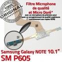 Samsung Galaxy NOTE SM-P605 C Qualité MicroUSB P605 Doré Contacts de SM Réparation Connecteur Nappe Charge Chargeur OFFICIELLE ORIGINAL