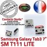 Samsung Galaxy Tab3 SM-T111 USB Dorés Fiche Connector ORIGINAL souder à de charge Pins Prise Chargeur SLOT Qualité MicroUSB TAB3 Dock