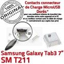 Samsung Galaxy Tab 3 T211 USB souder TAB Dorés Dock Connecteur ORIGINAL Micro 7 SM charge Pins Prise Chargeur à de inch Connector