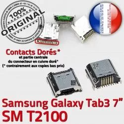 Qualité Dock Connector Dorés Tab3 Samsung charge à ORIGINAL USB Galaxy SLOT SM-T2100 Fiche de MicroUSB Chargeur TAB3 Prise souder Pins