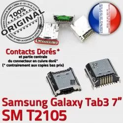 Pins Samsung Connector Fiche SM-T2105 Tab3 Chargeur Dock de Dorés charge MicroUSB TAB3 Galaxy Prise Qualité SLOT ORIGINAL à USB souder