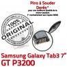 Samsung Galaxy Tab 3 P3200 USB souder Chargeur Prise Connecteur GT inch Dorés charge TAB à ORIGINAL Connector de Dock Micro Pins 7