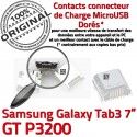 Samsung Galaxy Tab3 GT-P3200 USB TAB3 Chargeur Pins Qualité Dorés Prise ORIGINAL Fiche SLOT à charge de Connector Dock MicroUSB souder
