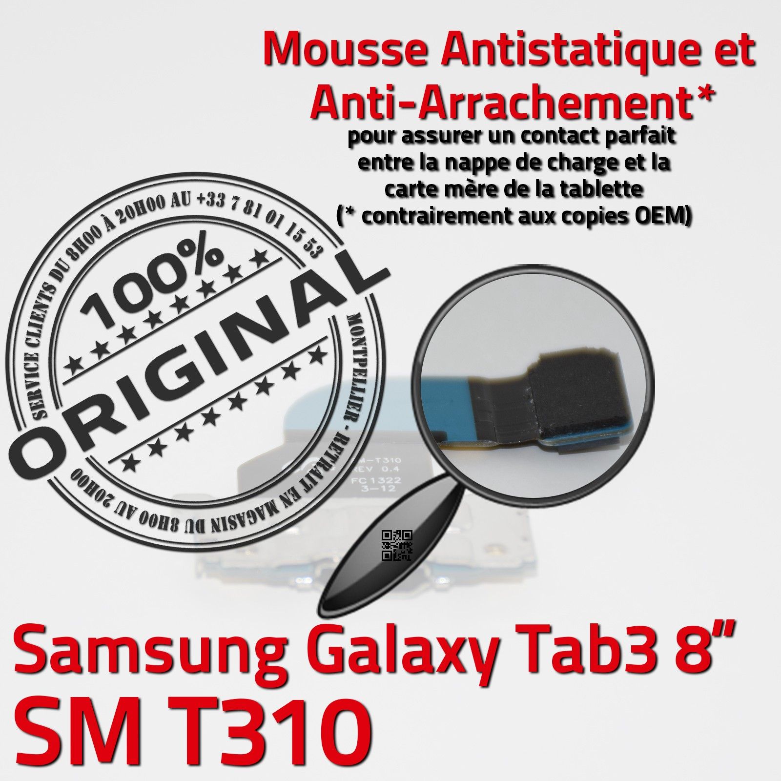 ORIGINAL Samsung Galaxy TAB 3 T310 Connecteur de Charge MicroUSB Nappe Chargeur