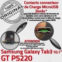 GT-P5220 Micro USB TAB3 Charge MicroUSB TAB Chargeur Nappe Connecteur de Samsung GT Dorés Qualité Contacts OFFICIELLE ORIGINAL Galaxy 3 Réparation P5220