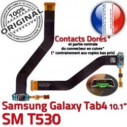 TAB Galaxy Dorés OFFICIELLE Contacts Chargeur ORIGINAL de SM-T530 4 Samsung Qualité Réparation MicroUSB Nappe Charge Connecteur Ch TAB4