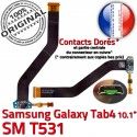 SM-T531 Micro USB TAB4 Charge Connecteur ORIGINAL Qualité 4 Chargeur OFFICIELLE MicroUSB Galaxy SM T531 Dorés Réparation Contacts Nappe de TAB Samsung
