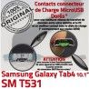 SM-T531 Micro USB TAB4 Charge OFFICIELLE 4 MicroUSB Réparation Galaxy de Connecteur Qualité ORIGINAL Nappe Dorés TAB SM T531 Chargeur Contacts Samsung