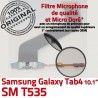 SM-T535 Micro USB TAB4 Charge Qualité Galaxy Contacts Réparation 4 OFFICIELLE Dorés de MicroUSB T535 SM Samsung ORIGINAL Connecteur TAB Nappe Chargeur