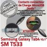 Samsung Galaxy SM-T533 TAB4 Ch Connecteur Charge SM de Contacts Réparation OFFICIELLE MicroUSB T533 Chargeur TAB Dorés ORIGINAL Nappe 4 Qualité