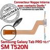 Samsung Galaxy SM-T520NC TAB PRO de Connecteur Doré MicroUSB Qualité SM Contact Chargeur Nappe T520N Charge Réparation OFFICIELLE ORIGINAL