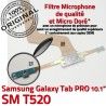 Samsung Galaxy SM-T520 TAB PRO C Charge Connecteur Chargeur T520 Réparation Contact de SM OFFICIELLE ORIGINAL Qualité Nappe Doré MicroUSB