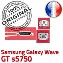 Samsung Galaxy Wave GT s5750 C Pins Chargeur Prise Connecteur Connector Flex Dock à de charge USB Micro souder ORIGINAL Dorés