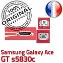 Samsung Galaxy ACE GT s5830c C Flex ORIGINAL Chargeur charge Prise Pins de à Dock USB Micro Dorés souder Connector Connecteur
