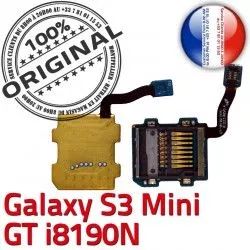 Samsung GT-i8190N Memoire ORIGINAL Lecteur Micro-SD Carte Qualité Contact S3 Connector Read SD Connecteur Galaxy Nappe Mini Doré