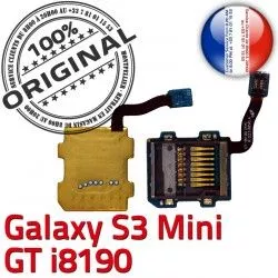 Read Memoire Doré ORIGINAL GT-i8190 Galaxy Contact Samsung Nappe Qualité SD Connecteur S3 Micro-SD µSD i8190 Lecteur Mini Connector Carte GT