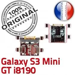 ORIGINAL Pins Micro Prise Dock S3 GT-i8190 Chargeur USB Mini Samsung souder Connector Flex à Dorés Connecteur Chg Galaxy charge de