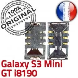 Min ORIGINAL Connector Lecteur Reader souder Samsung à Mini Galaxy S3 GT Carte Connecteur Card SIM Dorés SLOT i8190 Contacts Pins S