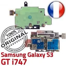 Contacts Micro-SD Lecteur S i747 ORIGINAL Carte Galaxy Nappe Connector Dorés Samsung Reader Connecteur SIM GT S3 Qualité Memoire