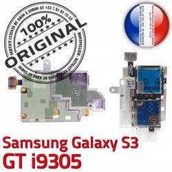 Nappe Galaxy ORIGINAL SIM Qualité Lecteur Dorés Memoire Connector S S3 Connecteur Contacts Reader GT Samsung Carte i9305 Micro-SD