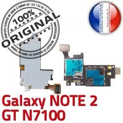 Reader Galaxy Doré Contact SIM SD Connector ORIGINAL NOTE Samsung Carte Connecteur Nappe Memoire GT-N7100 2 S Qualité Lecteur