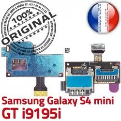 Nappe Memoire Micro-SD S Connecteur Galaxy i9195iLecteur i9195i Mini Carte Read ORIGINAL Qualité Contact Doré GT SIM Connector S4 Samsung