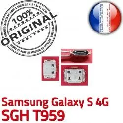 Connector Galaxy charge de souder Dock Samsung Pins Prise USB Connecteur T959 à S ORIGINAL Micro Dorés SGH Flex 4G Chargeur C