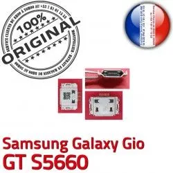 C Dorés Samsung à Micro ORIGINAL Dock Flex Gio USB souder GT de Pins Connector Prise charge Connecteur Chargeur s5660 Galaxy