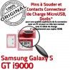 Samsung Galaxy S GT i9000 C charge Prise souder Chargeur Connector de USB Connecteur Dock Flex Pins Dorés Micro à ORIGINAL