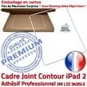 PACK iPad 2 A1395 Joint B Apple Verre Réparation Bouton PREMIUM iPad2 Tactile Precollé Blanche Adhésif Vitre Cadre Tablette Ecran HOME