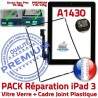PACK iPad 3 A1430 Joint N Vitre Adhésif PREMIUM iPad3 Chassis Réparation KIT Tablette Precollé Apple Cadre HOME Tactile Noire Bouton Verre
