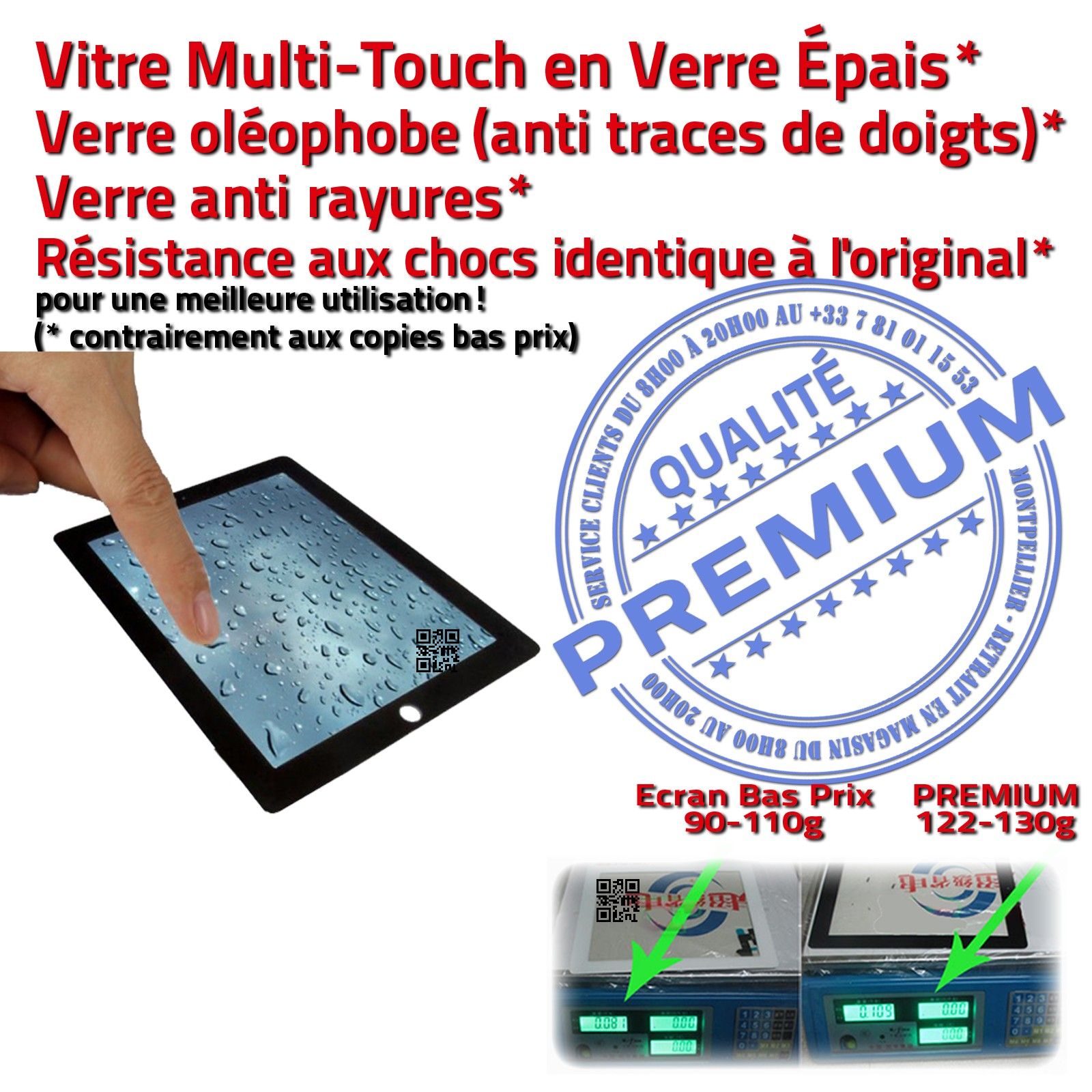 PACK Réparation Remplacer Changement Châssis Changer Nappe Tactile Adhésif Frame Bouton Home Precollé Autocollant Contour Vitre Noire Verre Qualité PREMIUM Retina Remplacement Ecran Noir Joint Cadre Plastique Assemblé iPad4 A1458 Tablette iPad 4 Apple KIT