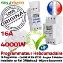 Minuterie Prises VMC 16A DIN Electronique Minuteur Rail Programmation Tableau 4kW 4000W Journalière électrique Digital