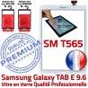 Samsung Galaxy TAB-E SM T565 B Assemblée Ecran SM-T565 Vitre Assemblé Blanche Verre Qualité 9.6 Supérieure Blanc Tactile Adhésif PREMIUM