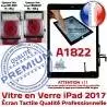 Adhésif Outils Professionnels Caméra Réparation Tactile iPad Nappe HOME Ecran Noir A1822 Oléophobe IC Qualité AIR Monté Verre Fixation Vitre Tablette