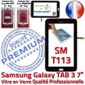 Samsung Galaxy SM-T113 Tab3 N Supérieure LCD Ecran Verre Noire en Vitre 7 Tactile Assemblée Qualité PREMIUM A++ Prémonté TAB3 Adhésif