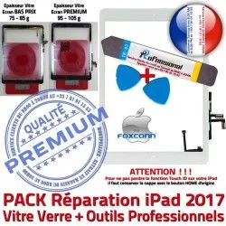 Qualité PREMIUM inch Tactile 9.7 Oléophobe Outils 2017 Nappe Bouton Precollé HOME B PACK Réparation KIT Adhésif Verre Blanche Vitre iLAME iPad