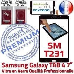 SM 4 TAB Supérieure Tactile T231 Qualité 7 SM-T231 Assemblée Noire LCD Vitre Samsung N Adhésif Verre Prémonté Galaxy inch PREMIUM Ecran TAB4