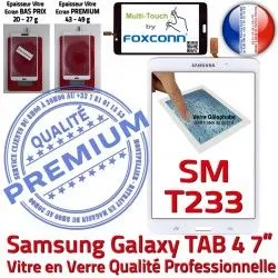 Assemblée SM-T233NZWAXEF Tactile PREMIUM Supérieure TAB4 Ecran B NZWAXEF Blanche LCD Prémonté Adhésif Qualité Samsung SM-T233 Galaxy Vitre Verre