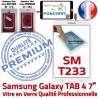 Samsung Galaxy SM-T233NZWAXEF B Blanche PREMIUM Ecran Supérieure Verre Tactile LCD Vitre TAB4 SM-T233 Prémonté NZWAXEF Adhésif Assemblée Qualité