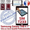 Samsung Galaxy SM-T233NZWAXEF N Tactile Verre LCD PREMIUM Noire Assemblée TAB4 Qualité Ecran Adhésif Vitre Prémonté SM-T233 Supérieure NZWAXEF